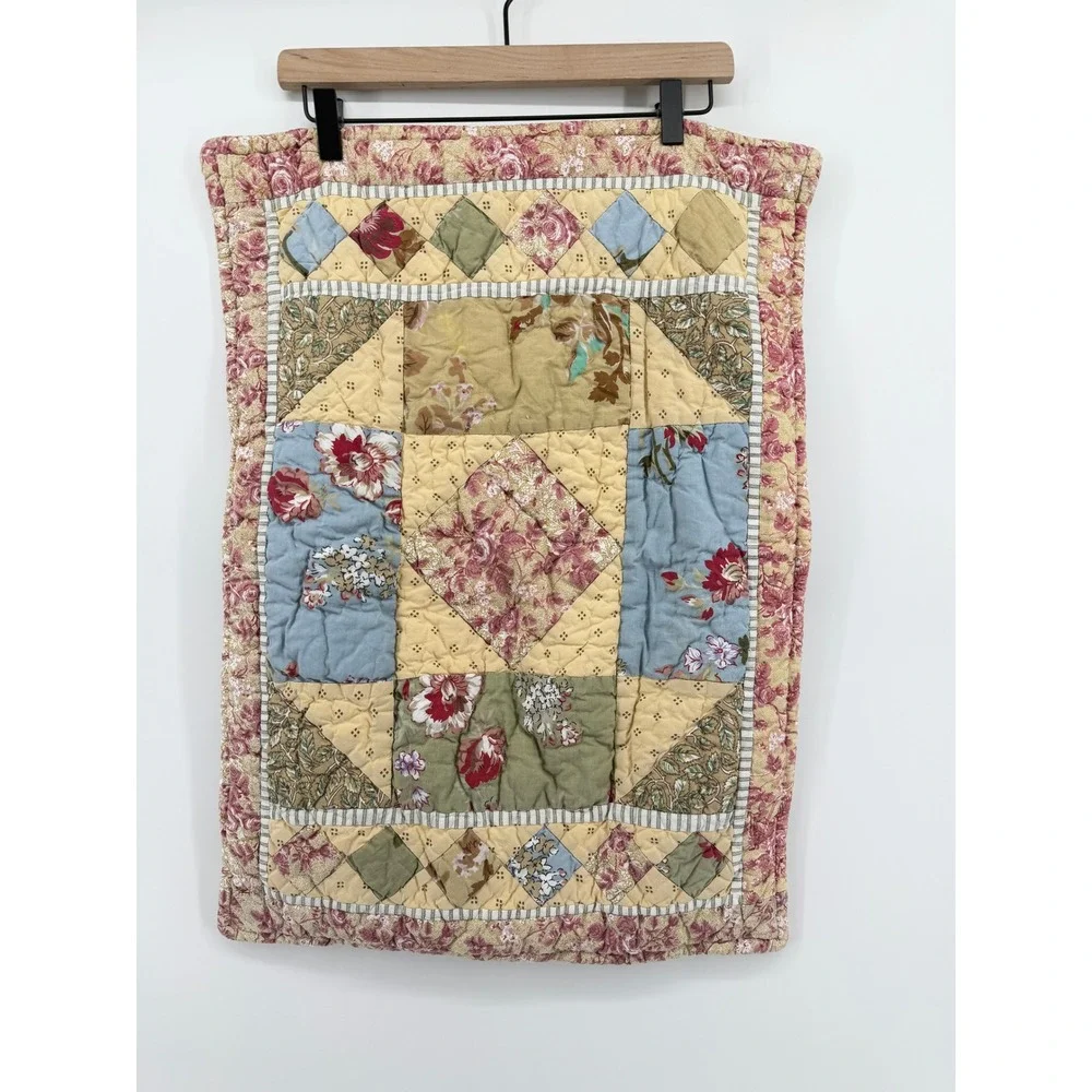 LL Bean Quilted Patchwork Floral Cotton Standard Pillow Sham 233801 Cottagecore